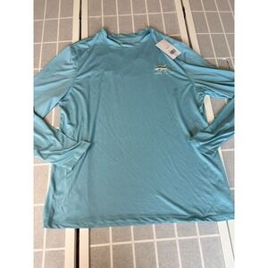 NWT Ocean Coast Mens Long Sleeve Rash Guard Sun Shirt Fishing Water Sports Sz L